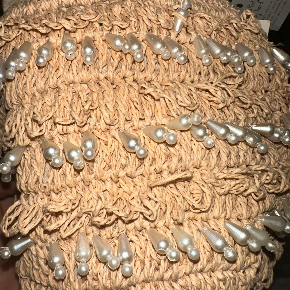 Beaded Drawstring Straw Mini - Picture 5 of 6